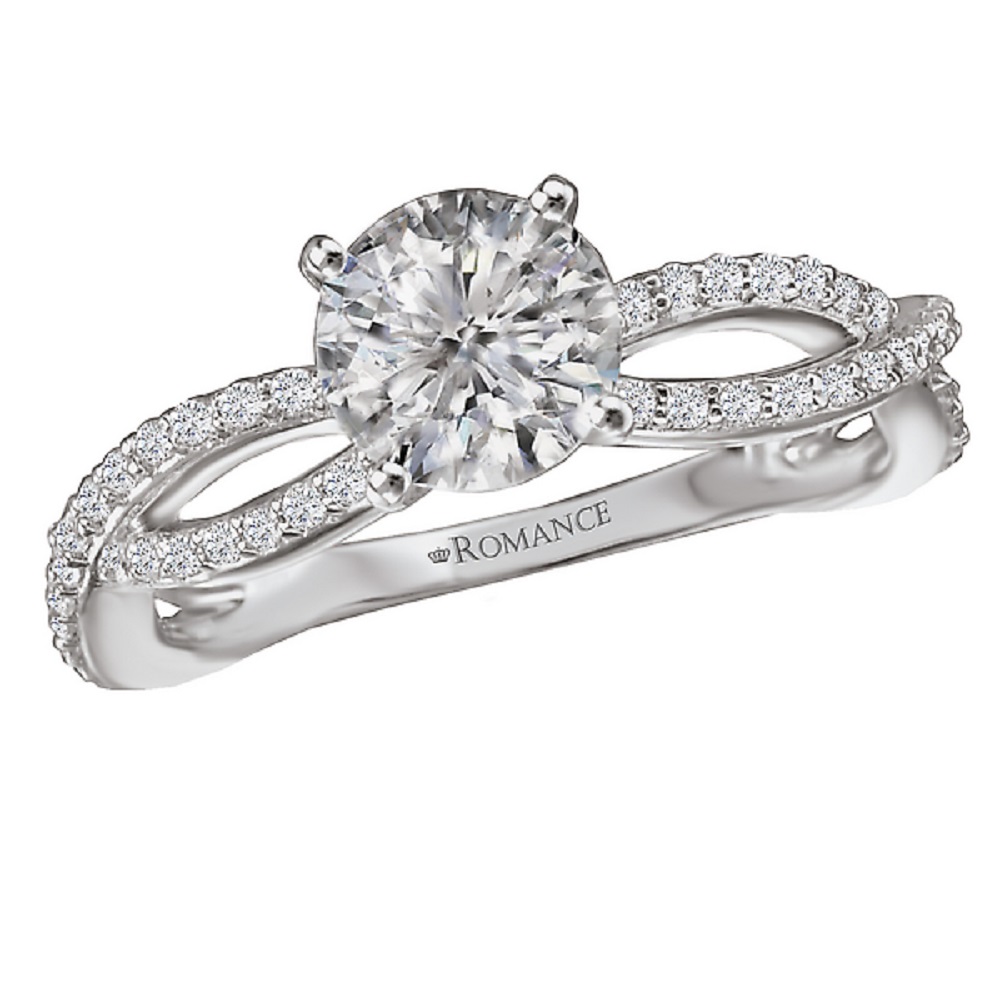 18k White Gold And Diamond Infinity Engagement Ring By Romance