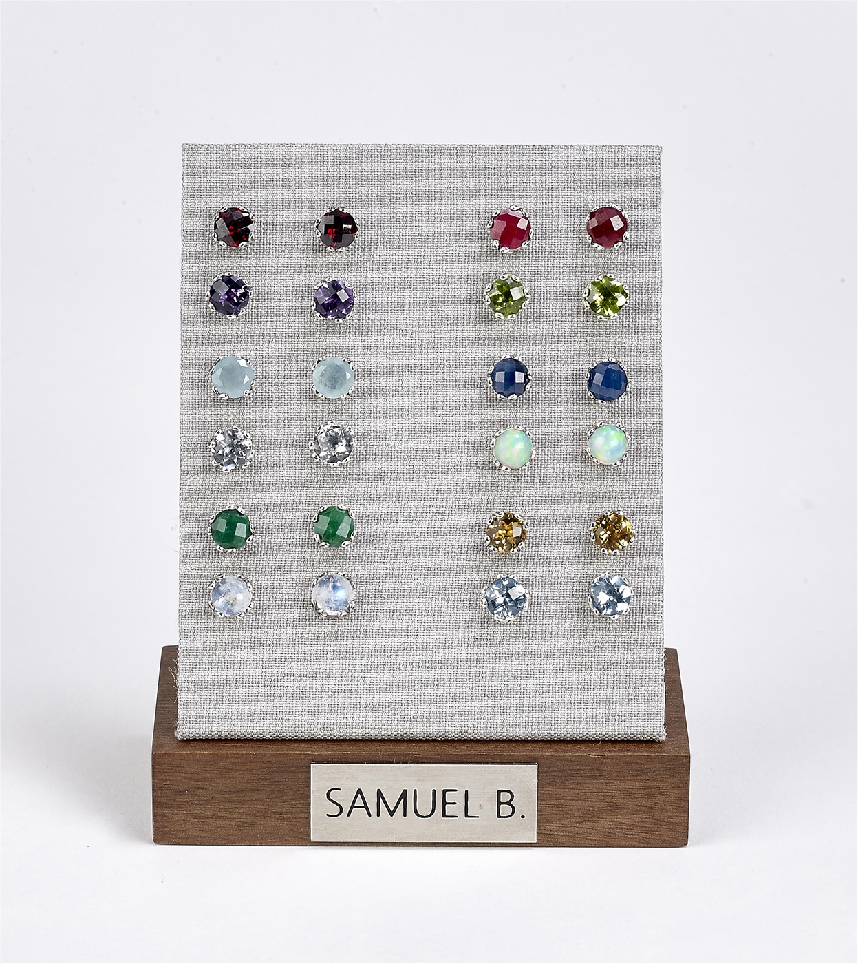 Samuel B Gemstone Stud Earrings - Earrings