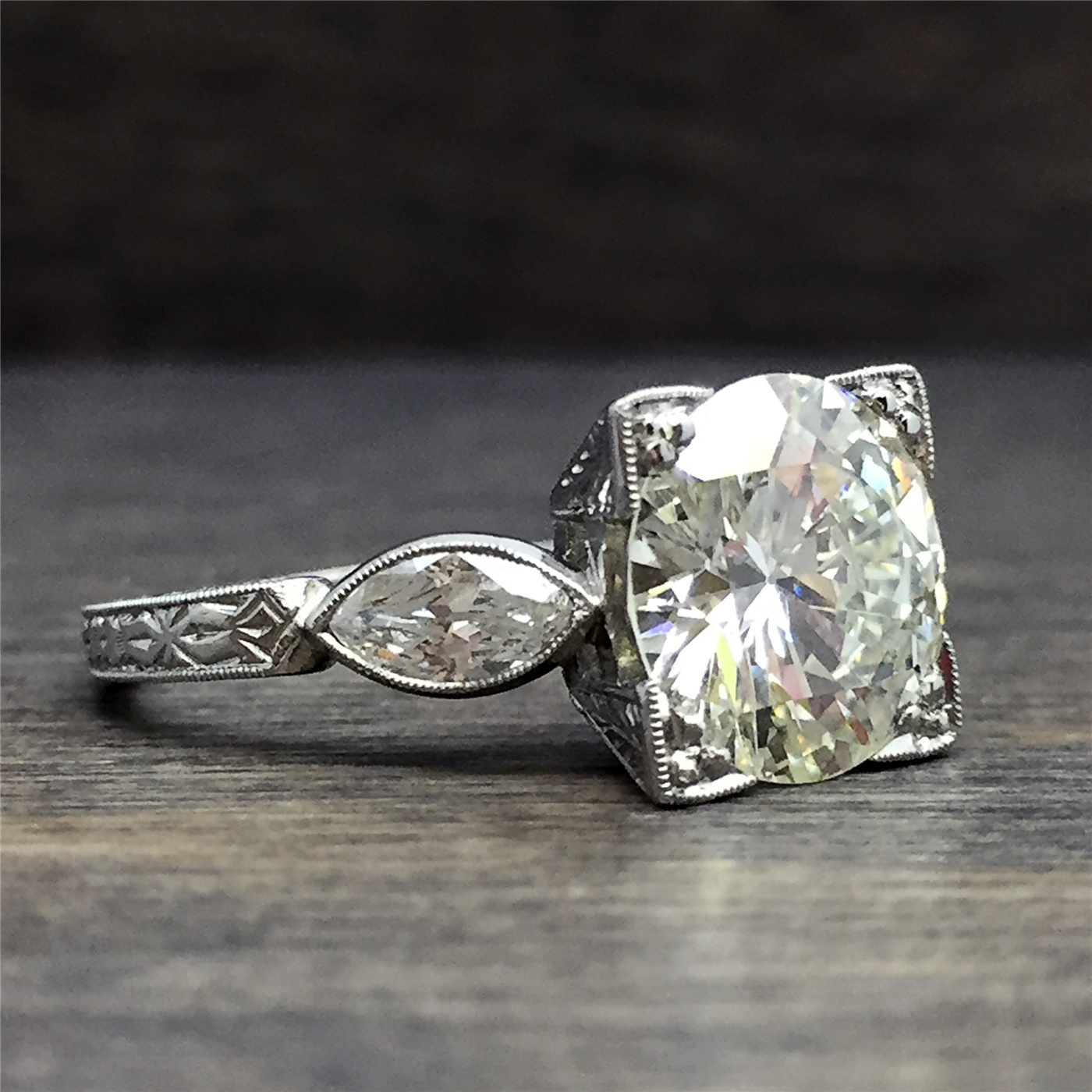 Vintage Platinum and Diamond Engagement Ring, 2.73ctw